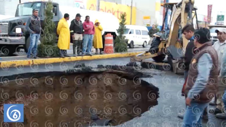Geólogos y Protección Civil del Edomex trabajaran con ODAPAS para revisar situación de socavón