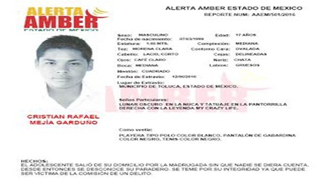 Alerta Amber Estado de México