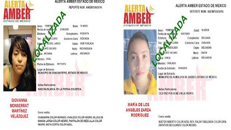 Informa PGJEM la localización de dos adolescentes reportadas como desaparecidas  en el Valle de Toluca