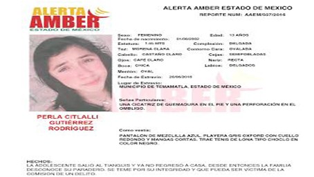 Alerta Amber Estado de México