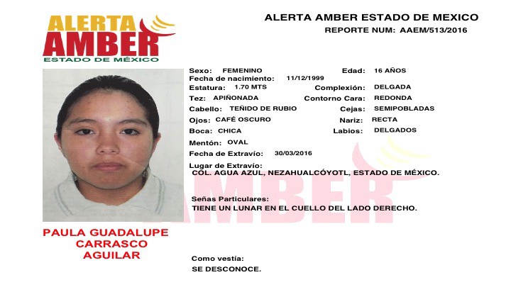 Alerta Amber Estado de México