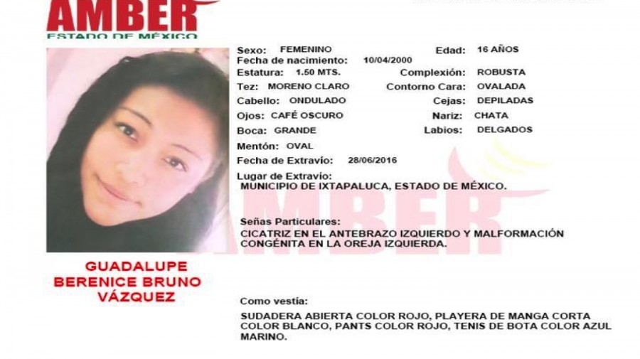 Alerta Amber Estado de México