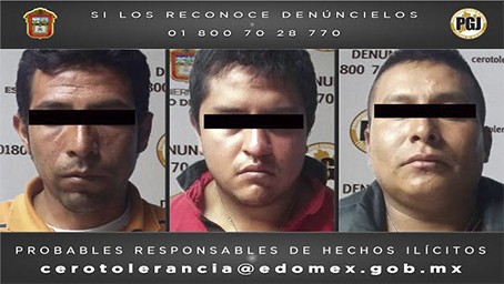 Detiene PGJEM en Chalco a tres presuntos extorsionadores