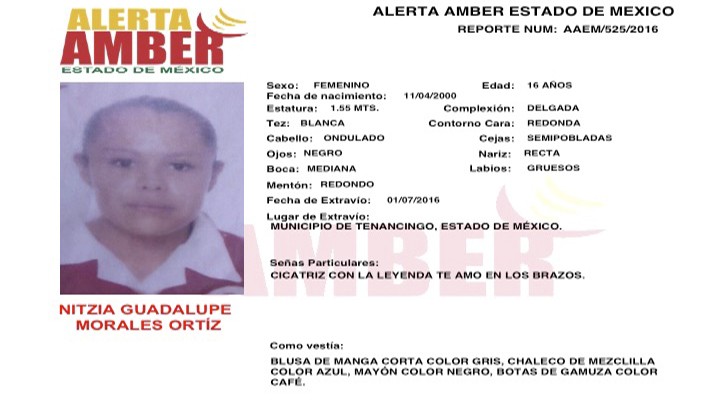 Alerta Amber Estado de México