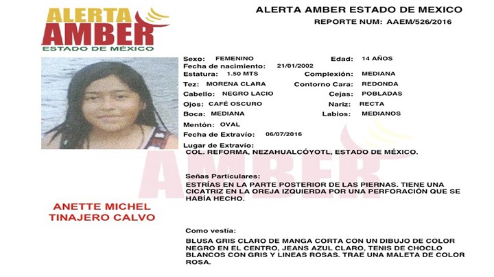 Alerta Amber Estado de México