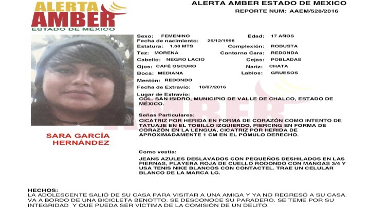 Alerta Amber Estado de México