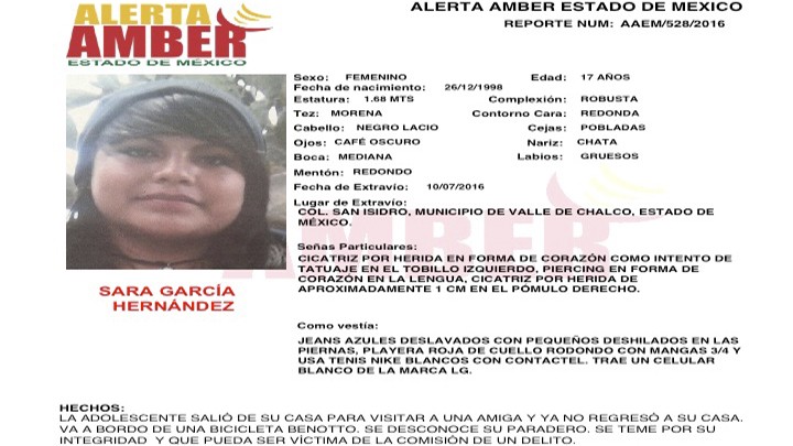 Alerta Amber Estado de México