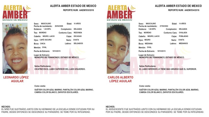 Alerta Amber Estado de México