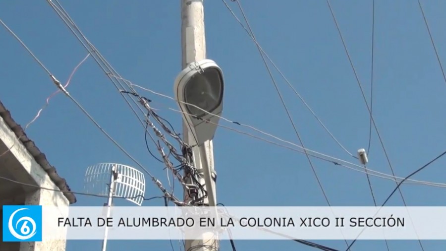 Falta de alumbrado en las calles de Xico II Sección en Valle de Chalco