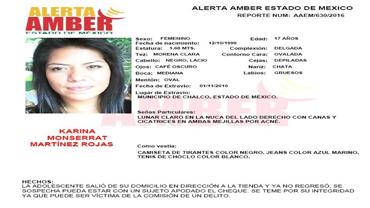 Alerta Amber Estado de México