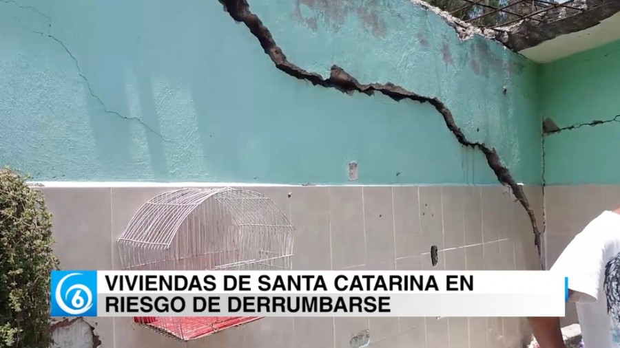 Viviendas de Santa Catarina a punto de derrumbarse