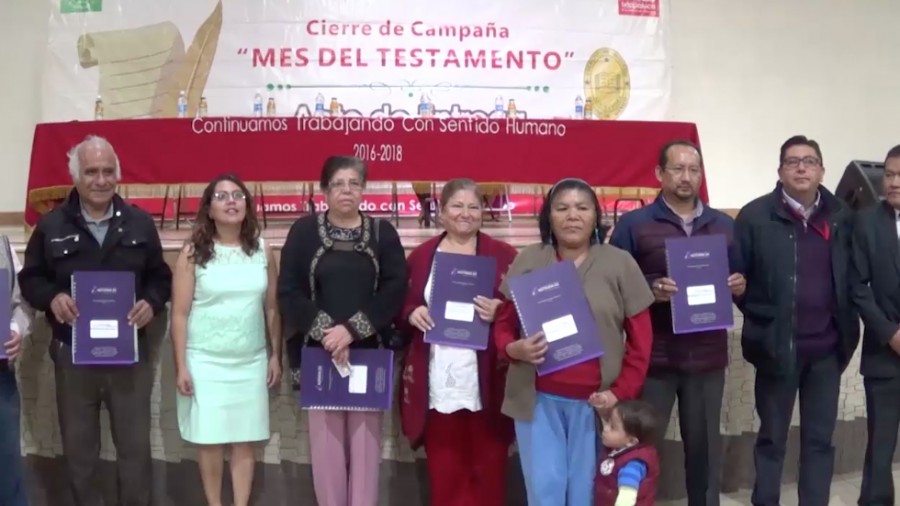 Se llevó a cabo la entrega de testamentos en el auditorio municipal de Ixtapaluca