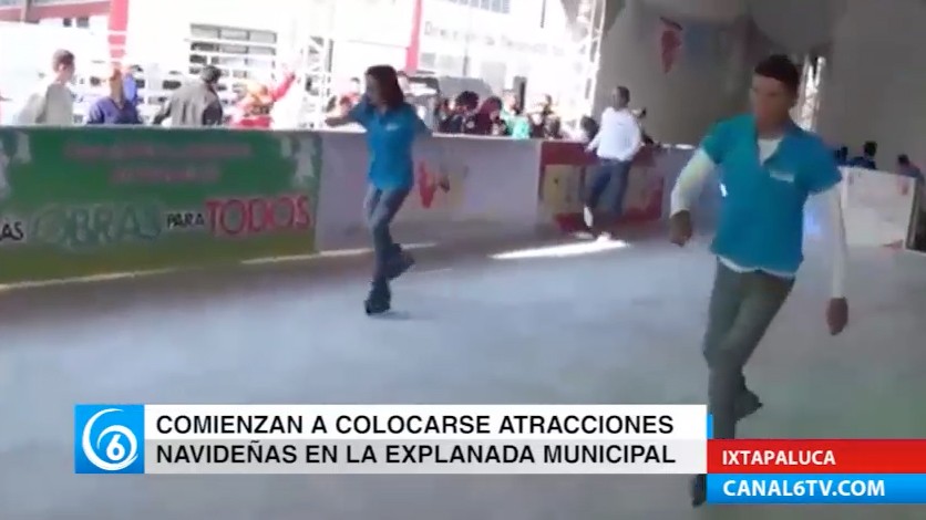 Comienza la instalación de la pista hielo, árbol de navidad y nacimiento de tamaño natural