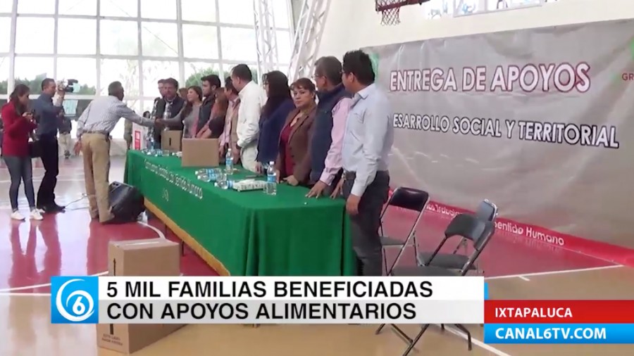 Entrega de cinco mil paquetes alimentarios en Ixtapaluca