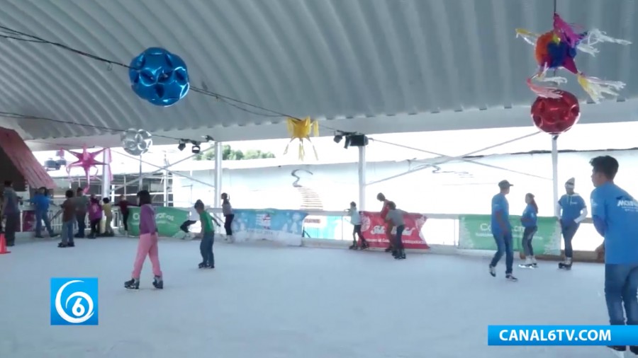 Implementan por primera vez pista de hielo en la unidad Cuatro Vientos