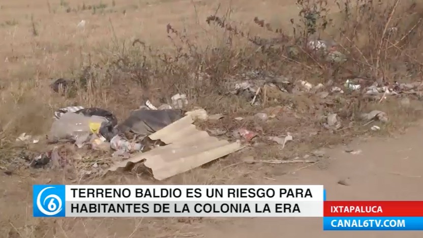Terreno baldío es un riesgo para los habitantes de la colonia La Era
