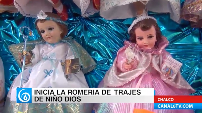 Inicia la romería de trajes de niño dios en Chalco