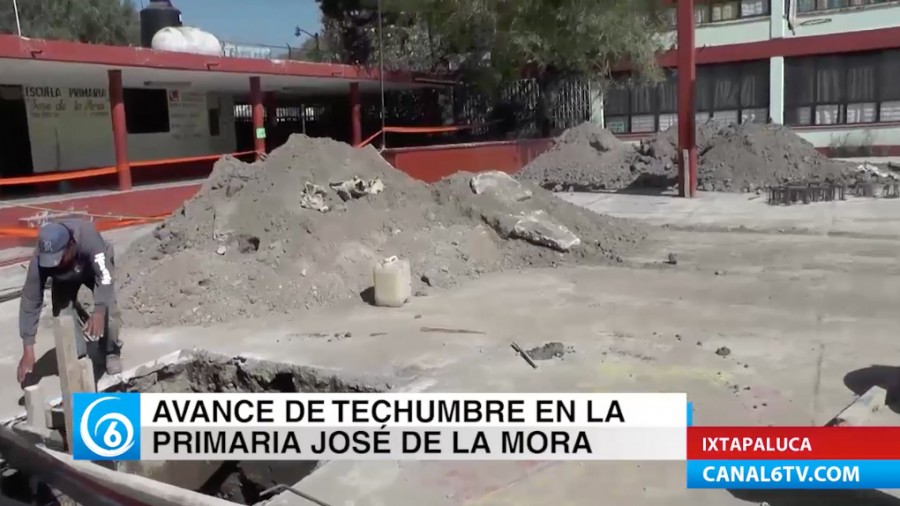 Avance en la techumbre de la primaria José de la Mora