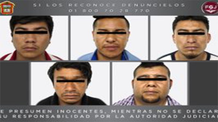 INICIAN PROCESO LEGAL CONTRA CINCO PRESUNTOS SECUESTRADORES DETENIDOS EN ZUMPANGO