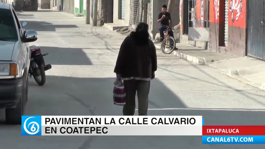 Concluye pavimentación de la calle Calvario en el Pueblo de Coatepec