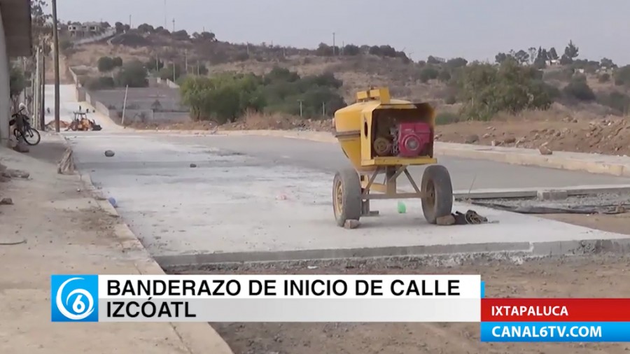 Inician trabajos de pavimentación de la calle Izcoatl en la colonia Plutarco Elías Calles