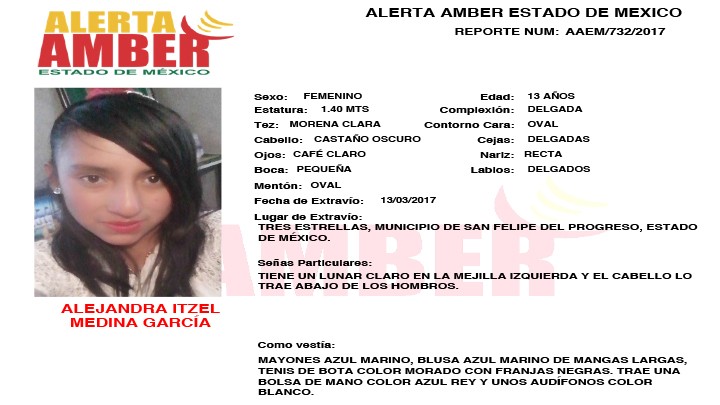 Alerta Amber Estado de México