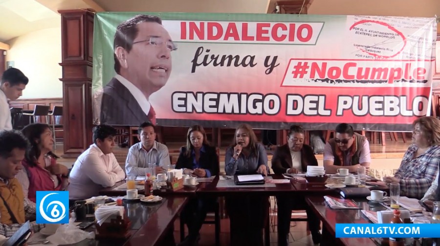 Ante los incumplimientos del edil Indalecio Ríos, vecinos realizan marcha en Ecatepec