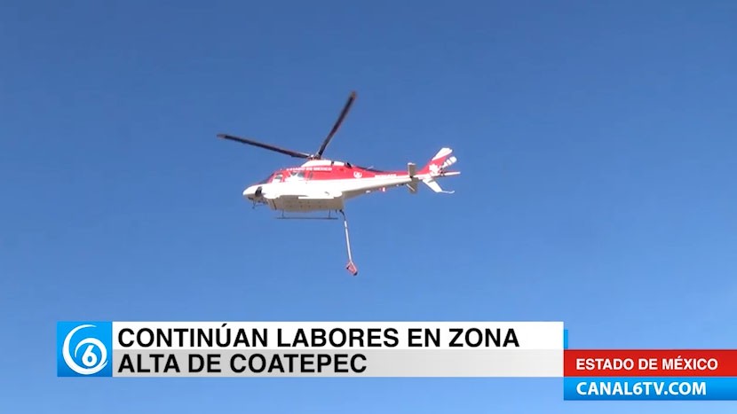 Logran apagar el 70% del incendio en Coatlinchan