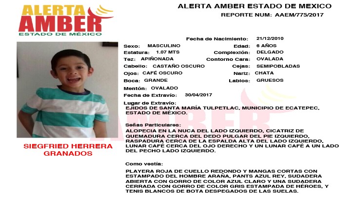 Alerta Amber Estado de México