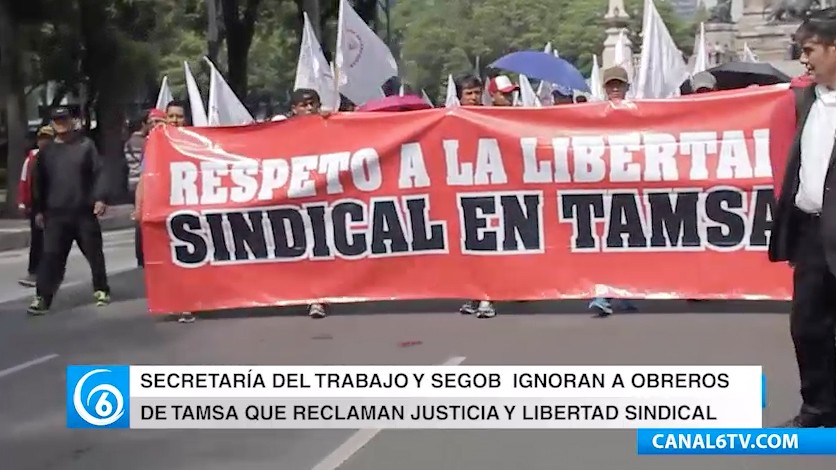 Obreros del Sindicato de TAMSA piden justicia