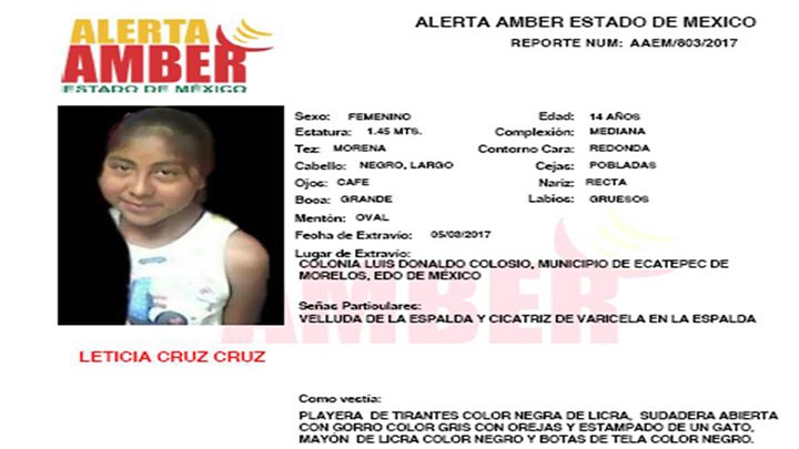 Alerta Amber Estado de México