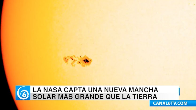 La NASA capta nueva mancha solar más grande que la tierra