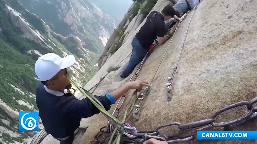 Hua Shan el sendero más peligroso del mundo se encuentra en China