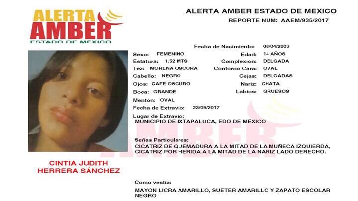 Alerta Amber Estado de México