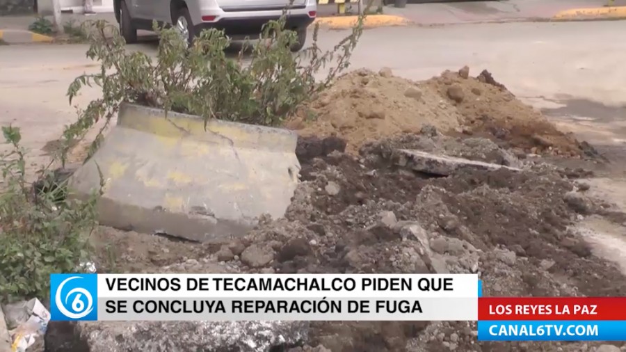 Vecinos de Tecamachalco piden que se concluya reparación de fuga