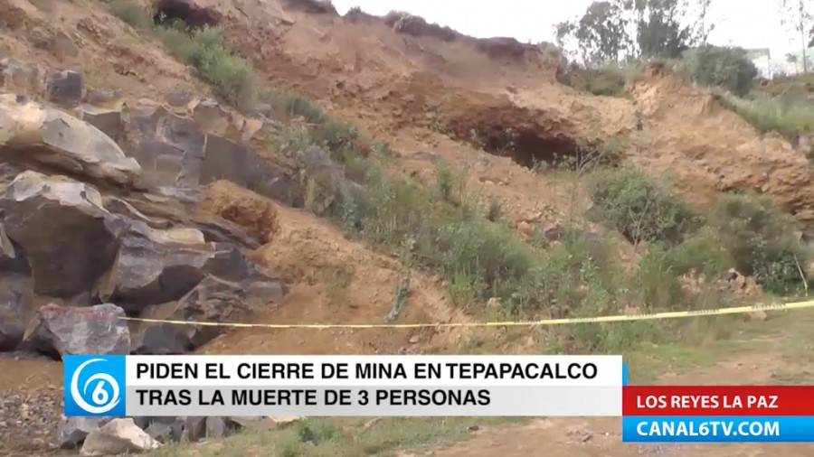 Piden el cierre de mina en Tepapacalco tras la muerte de tres personas