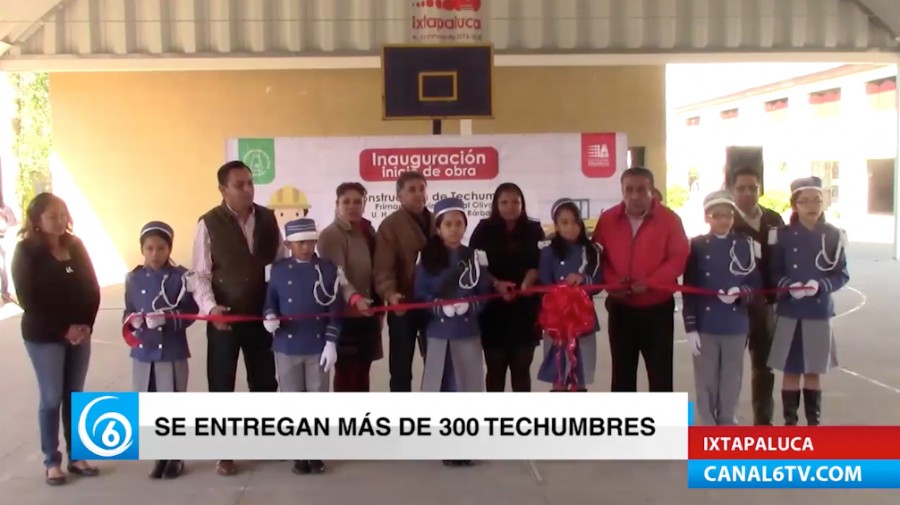 El gobierno de Ixtapaluca realizó entrega de techumbre en la escuela Silvino Bernal