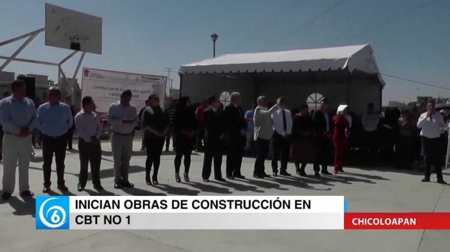 Inician obras de construcción de aula y módulos sanitarios en el CBT No.1 de Chicoloapan