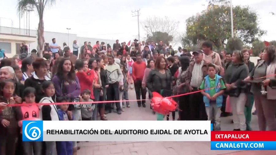 Inauguración del auditorio Ejidal de Ayotla