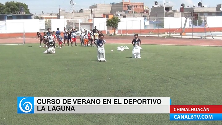 Imparten cursos de fútbol en el deportivo La Laguna en Chimalhuacán