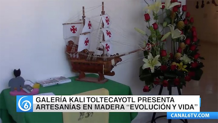 La Galería Kali Toltecayotl en Ixtapaluca presenta artesanías de madera Evolución y Vida""