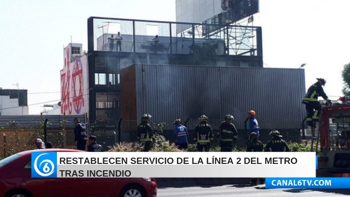 Restablecen servicio de la Línea 2 del Metro tras incendio