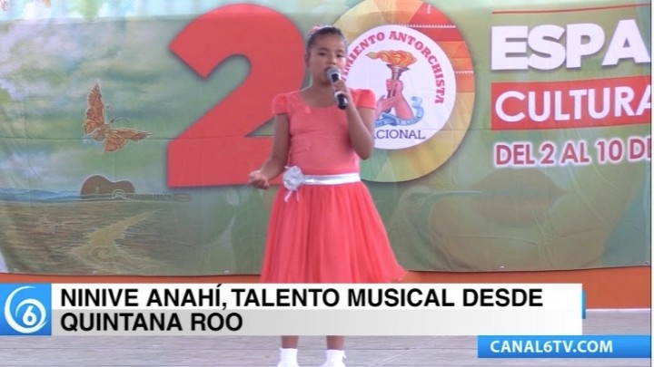 Ninive de tan solo 9 años viajo desde Chetumal Quintana Roo, hasta el municipio de Tecomatlan en el estado de Puebla para las espartaqueada.