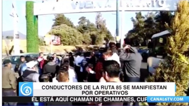 Ayer conductores de la ruta 85 se manifestaron por realización de operativos.