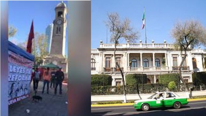 Integrantes del Frente popular Francisco Villa se mantienen en plantón frente a Gobernación