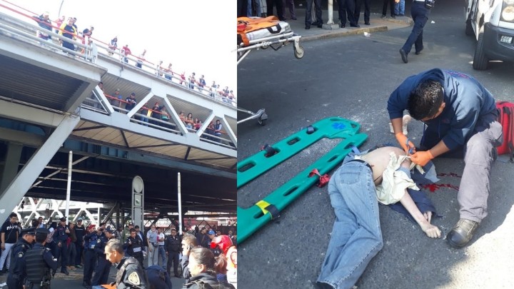 Hombre se arroja de puente en Metro Iztacalco