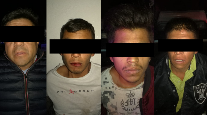 Policías del municipio de Ixtapaluca detienen a cuatro sujetos
