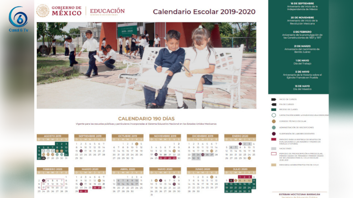 SEP presenta calendario escolar 2019-2020; abarca 190 días de clases