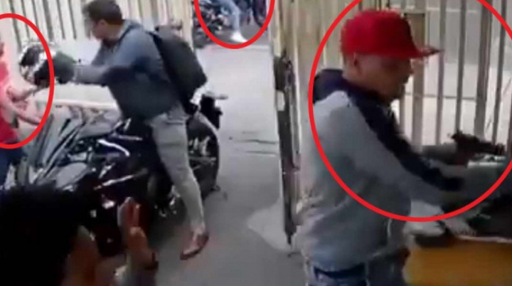 En menos de 30 segundos sujetos armados roban moto en La Viga