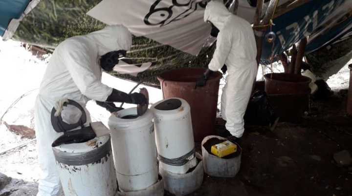 Fuerzas Armadas aseguran 2 narcolaboratorios en Sinaloa